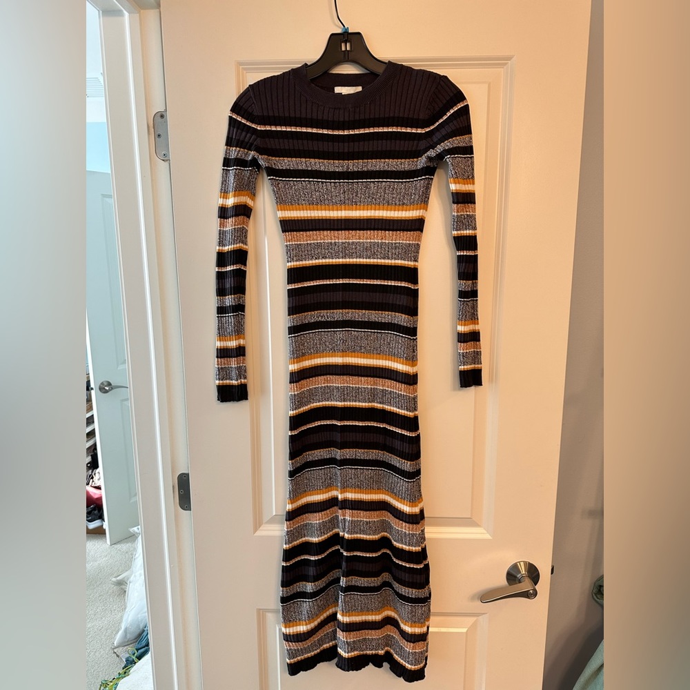 EUC H&M stretch dress with stripes size XS
